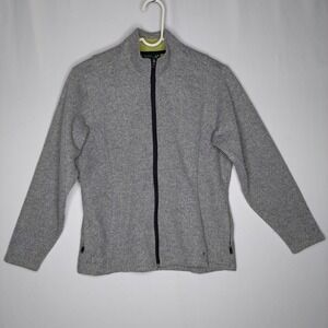 Eastern Mountain Sports Women Wool Jacket‎ Medium Active Gray Textured